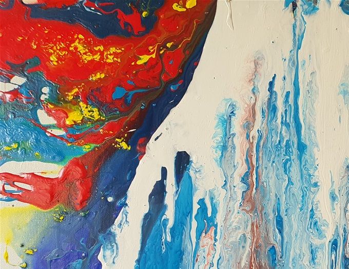 Wasserfall, Acryl auf Leinwand, 75 x 58 cm/900