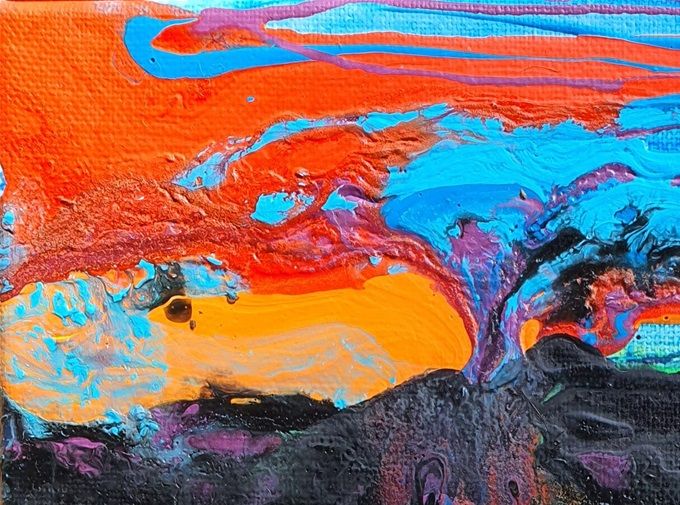 Pilatus in Abendstimmung, Acryl auf Leinwand, 28 x 24 cm/300