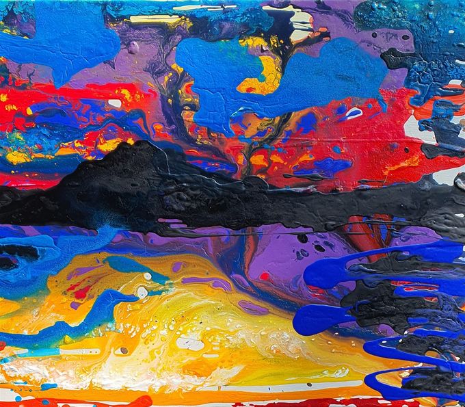 Pilatus bei Nacht, Acryl auf Leinwand, 75 x 58 cm/700